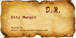 Ditz Margit névjegykártya